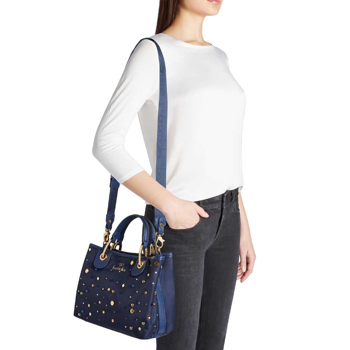 Braccialini Beth Strass small Blu Handbag - 5