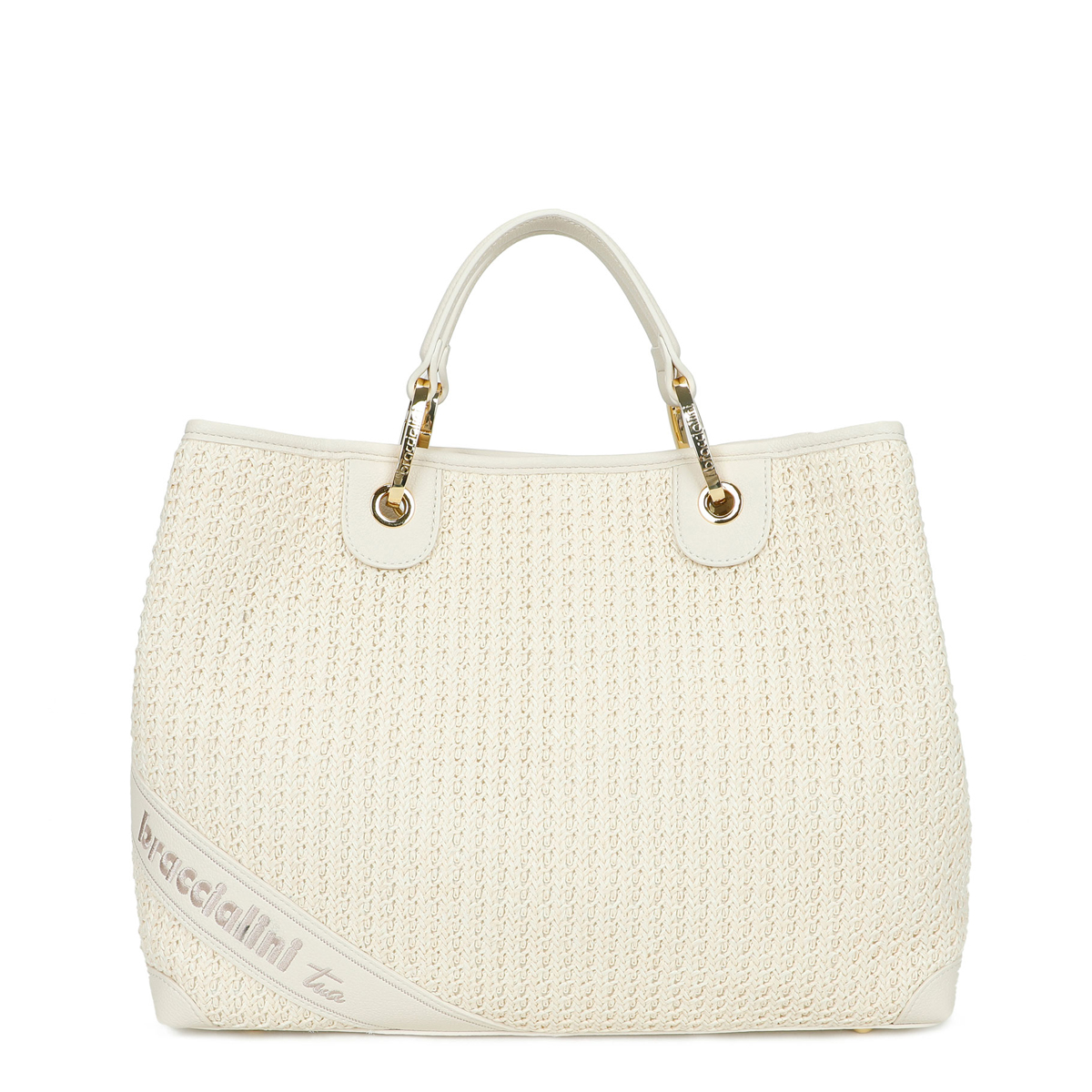Braccialini Borsa a mano Beth Tricot grande Bianco - 1