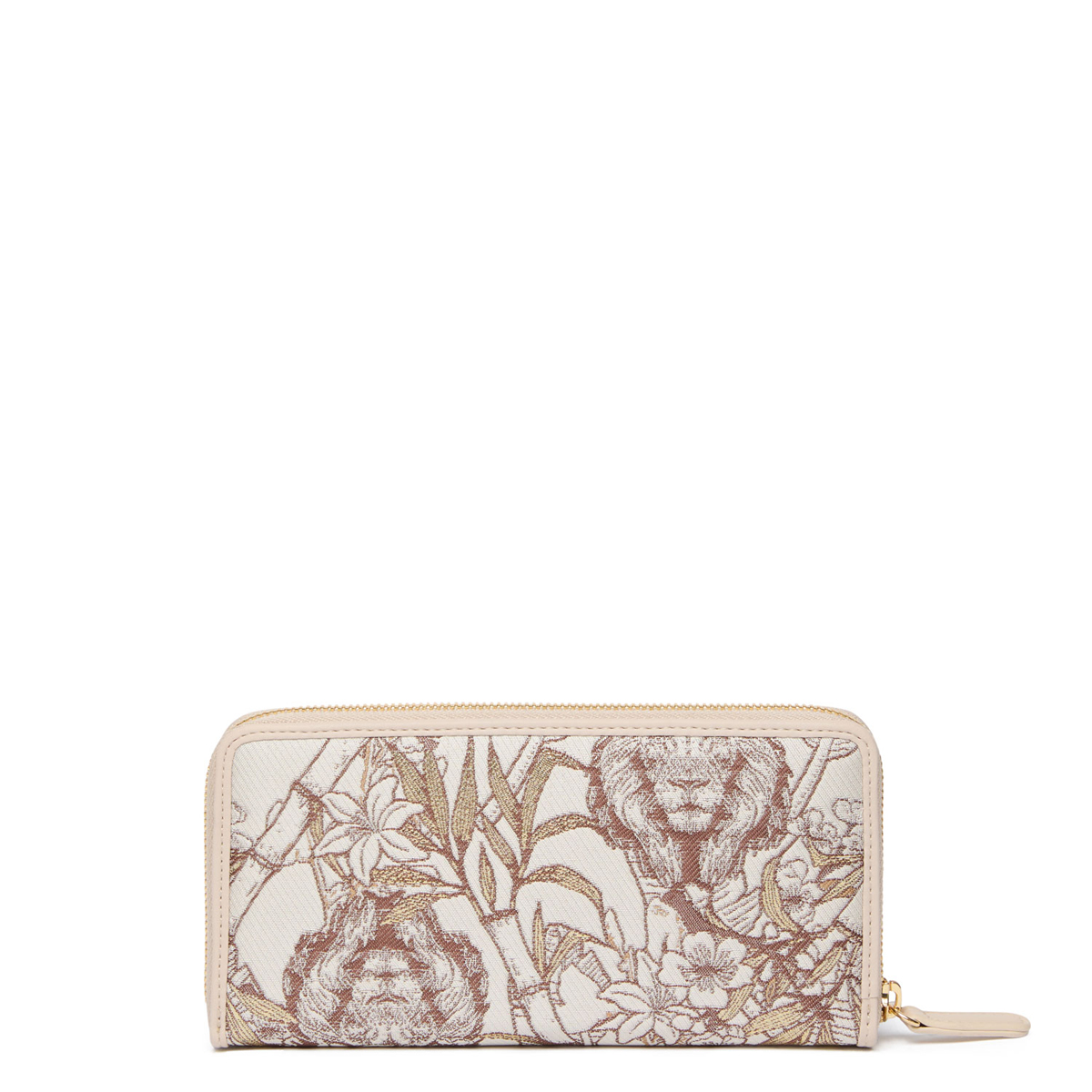 Braccialini Portafoglio Jacquard Zip Around Beige - 2