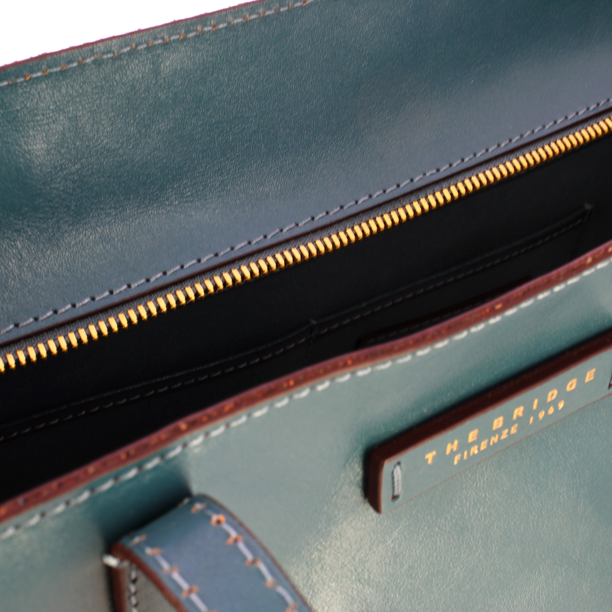 The Bridge Shopping Bag Mirra Sky With Gold - 4