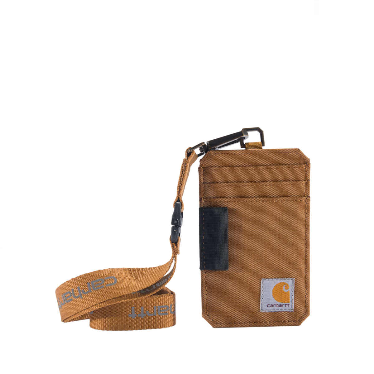 Carhartt Portatessere Duck ID Holder Brown - 1 Carhartt Portatessere Duck ID Holder Brown - 1