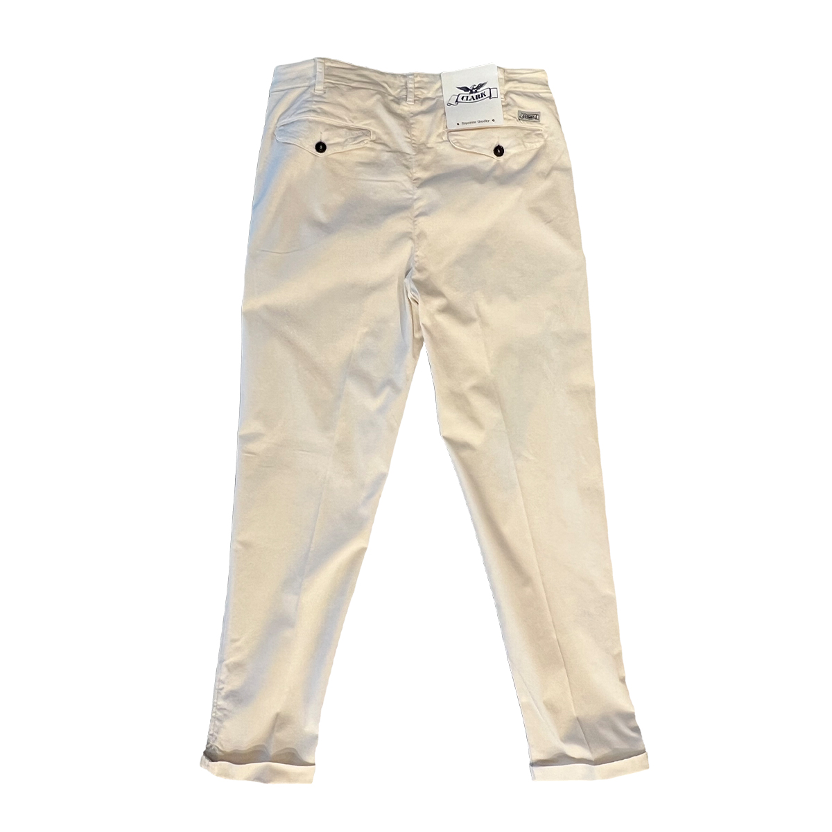 Clarks Pantaloni Alfred Chino Pinces Ivory - 2 Clarks Pantaloni Alfred Chino Pinces Ivory - 2