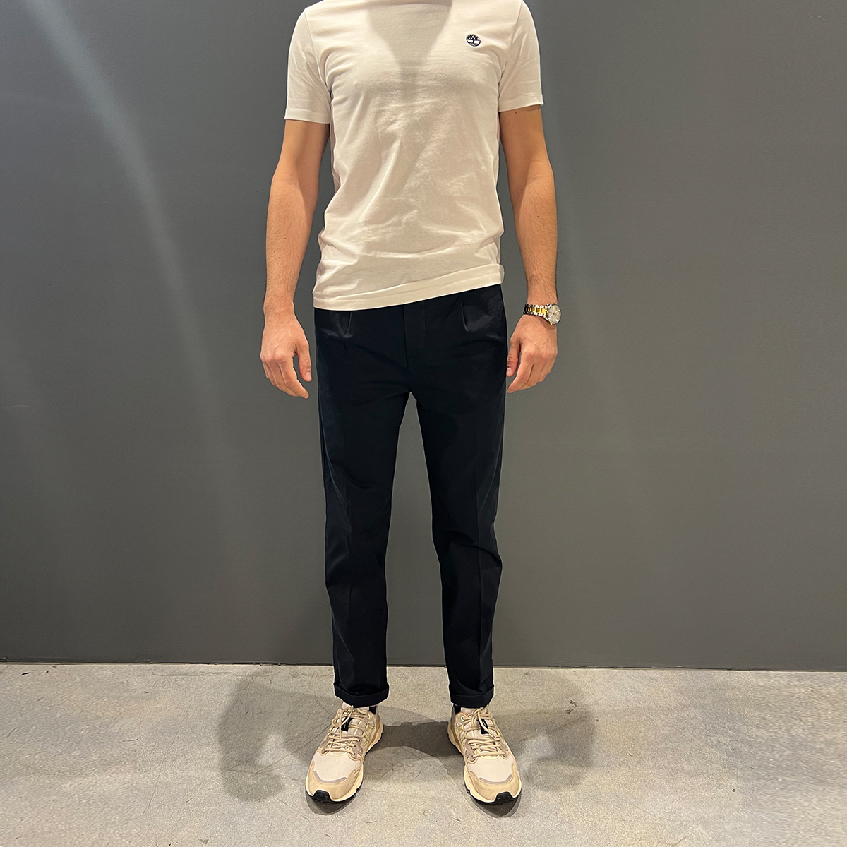 Clarks Pantaloni Alfred Chino Pinces Navy Blue - 3 Clarks Pantaloni Alfred Chino Pinces Navy Blue - 3