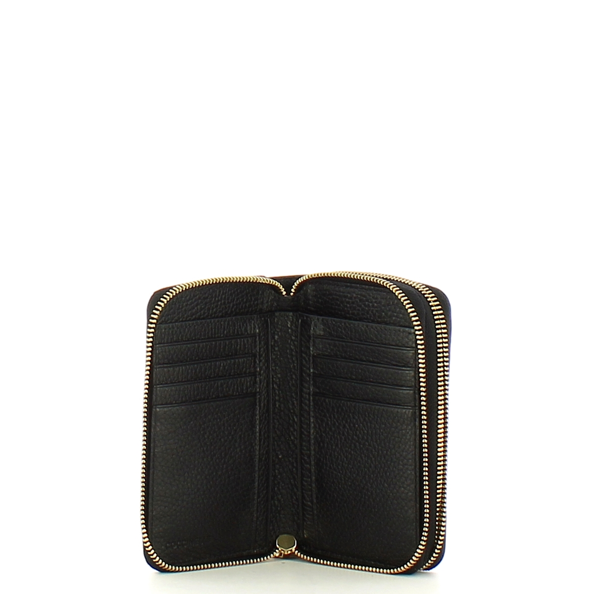 Coccinelle Portafoglio Medio Metallic Soft Doppia Zip Around Noir - 3 Coccinelle Portafoglio Medio Metallic Soft Doppia Zip Around Noir - 3