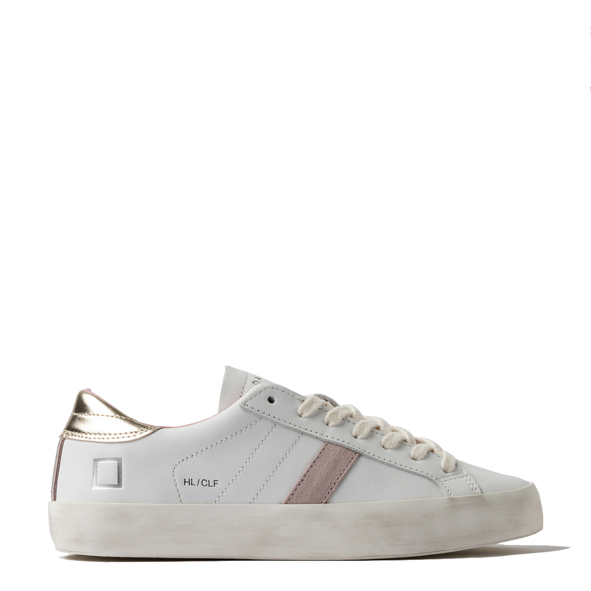 DATE Sneakers Hill Low Calf White Platinum - 1 DATE Sneakers Hill Low Calf White Platinum - 1