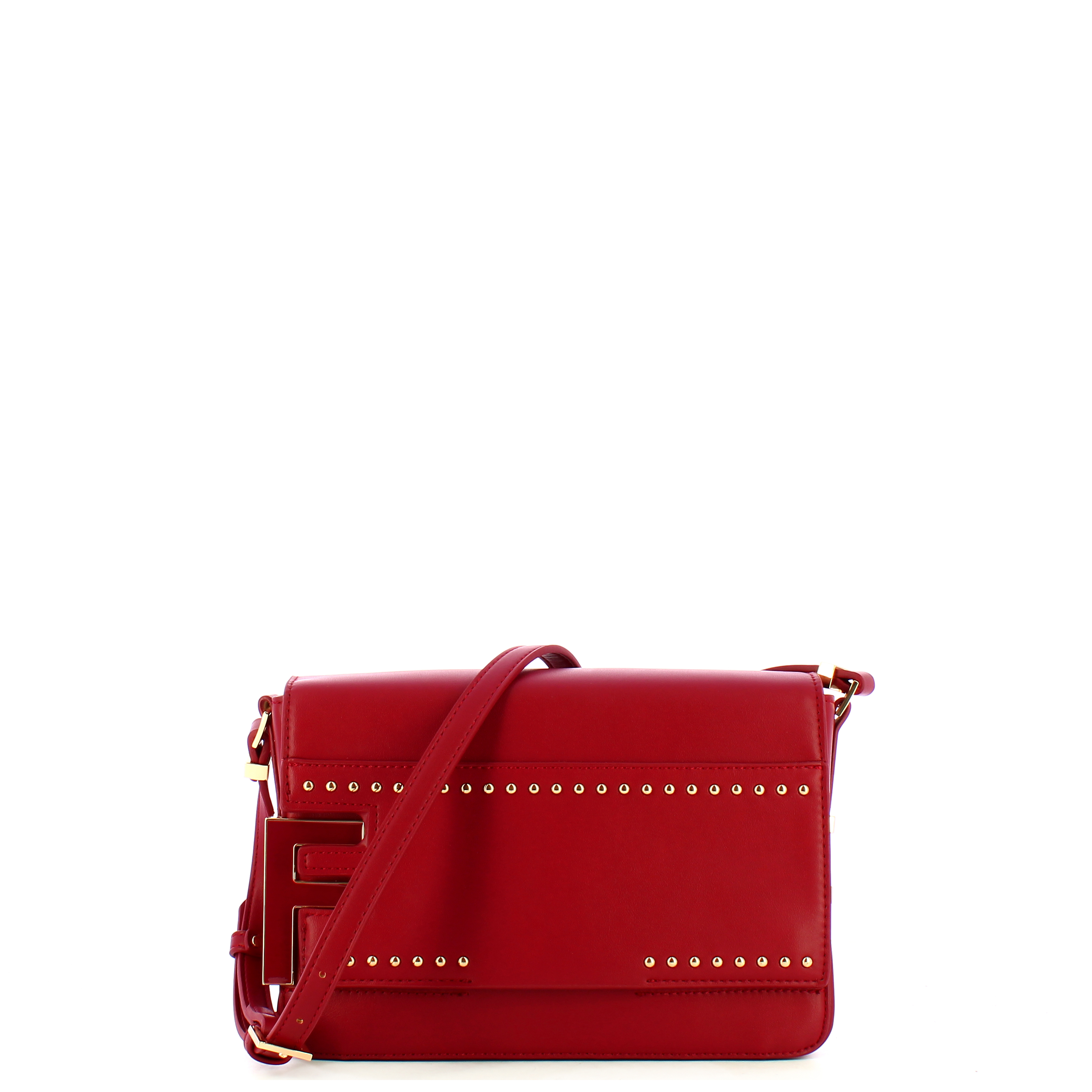 Fracomina Borsa a tracolla Bella con borchie Brick - 1 Fracomina Borsa a tracolla Bella con borchie Brick - 1