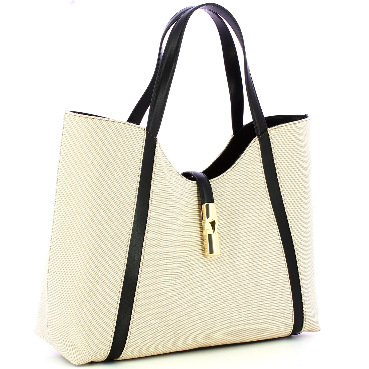Furla Borsa a spalla Goccia XL Natural Nero - 2 Furla Borsa a spalla Goccia XL Natural Nero - 2