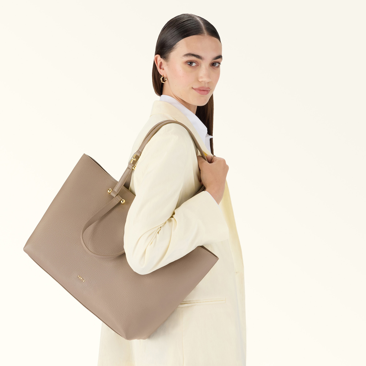 Furla Borsa a spalla Duetto L Stucco Gray - 6 Furla Borsa a spalla Duetto L Stucco Gray - 6