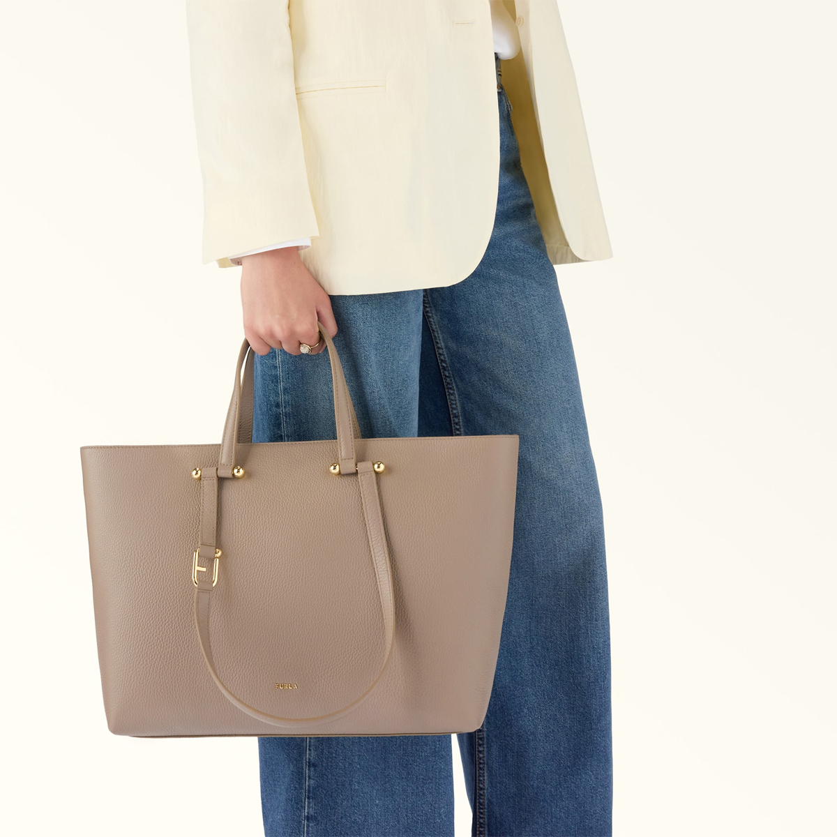 Furla Borsa a spalla Duetto L Stucco Gray - 7 Furla Borsa a spalla Duetto L Stucco Gray - 7