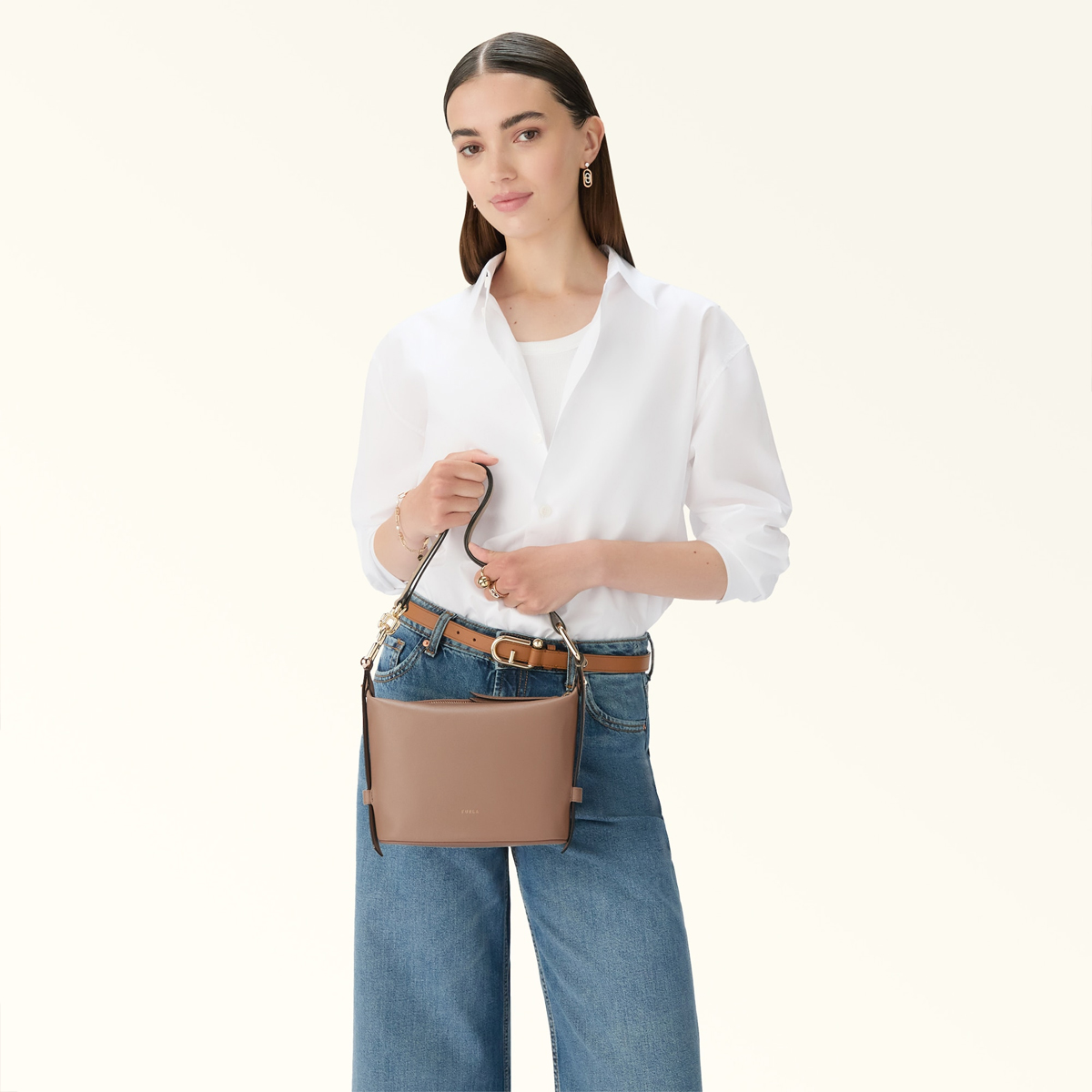Furla Mini Borsa a mano Nuvola Greige - 7 Furla Mini Borsa a mano Nuvola Greige - 7