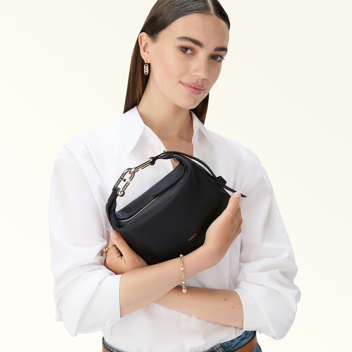 Furla Mini Borsa a mano Nuvola Nero - 5 Furla Mini Borsa a mano Nuvola Nero - 5
