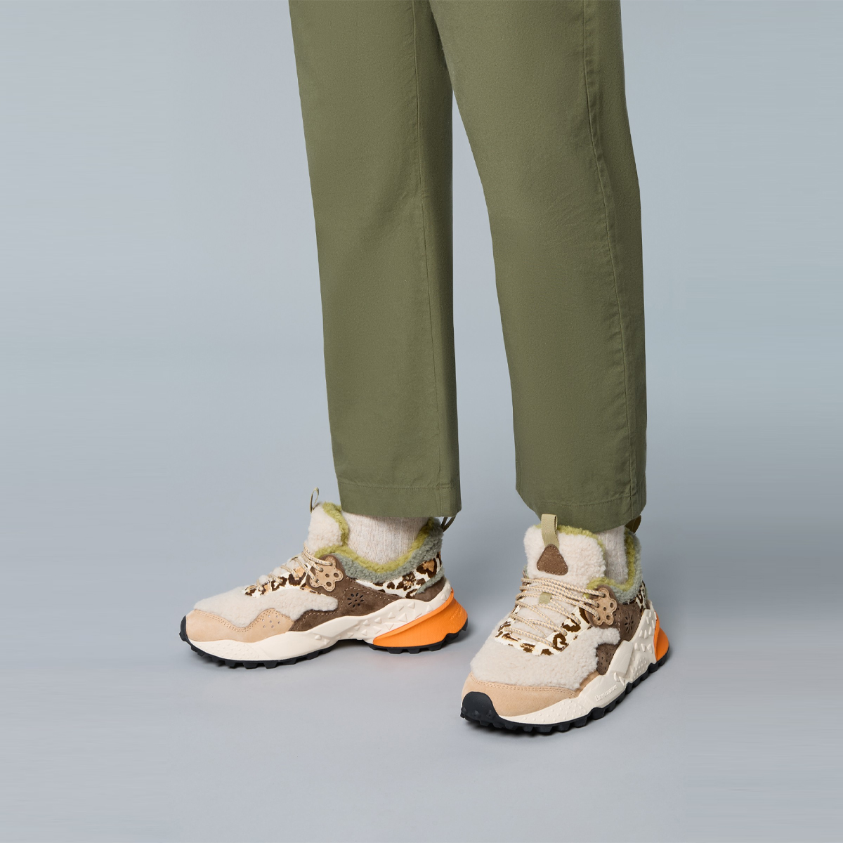 Flower Mountain Sneakers Kotetsu Suede Shearling Cipria Multi - 2 Flower Mountain Sneakers Kotetsu Suede Shearling Cipria Multi - 2