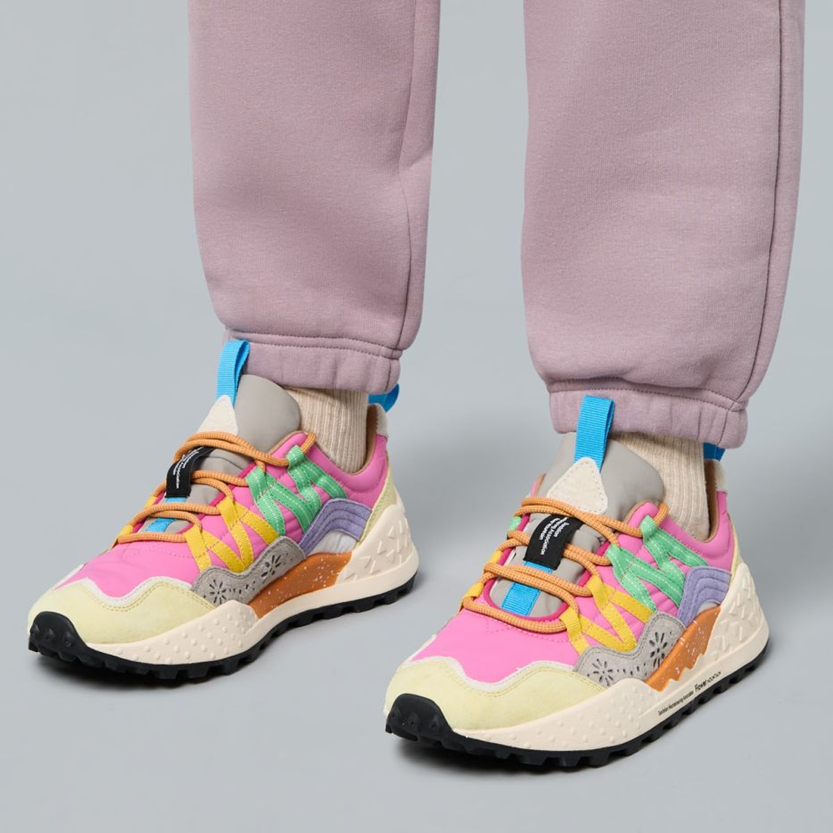 Flower Mountain Sneakers Donna Washi Light Green Salmon Azure - 2 Flower Mountain Sneakers Donna Washi Light Green Salmon Azure - 2