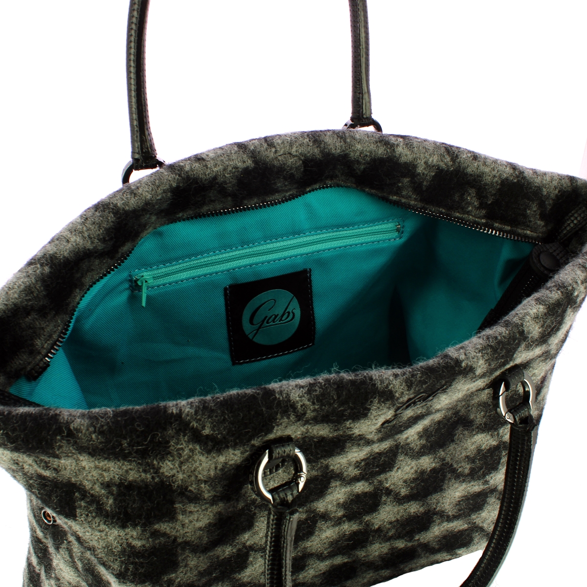 Gabs Borsa Aretha L Tessuto Nappa Nero Grigio - 5 Gabs Borsa Aretha L Tessuto Nappa Nero Grigio - 5