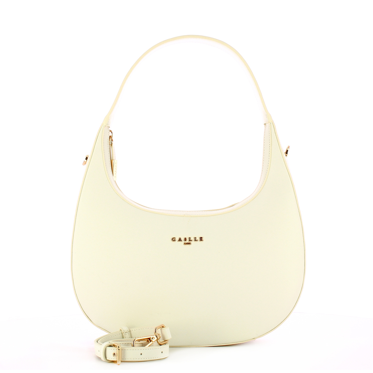 Gaëlle Hobo Bag in similpelle saffiano Bianco - 4 Gaëlle Hobo Bag in similpelle saffiano Bianco - 4
