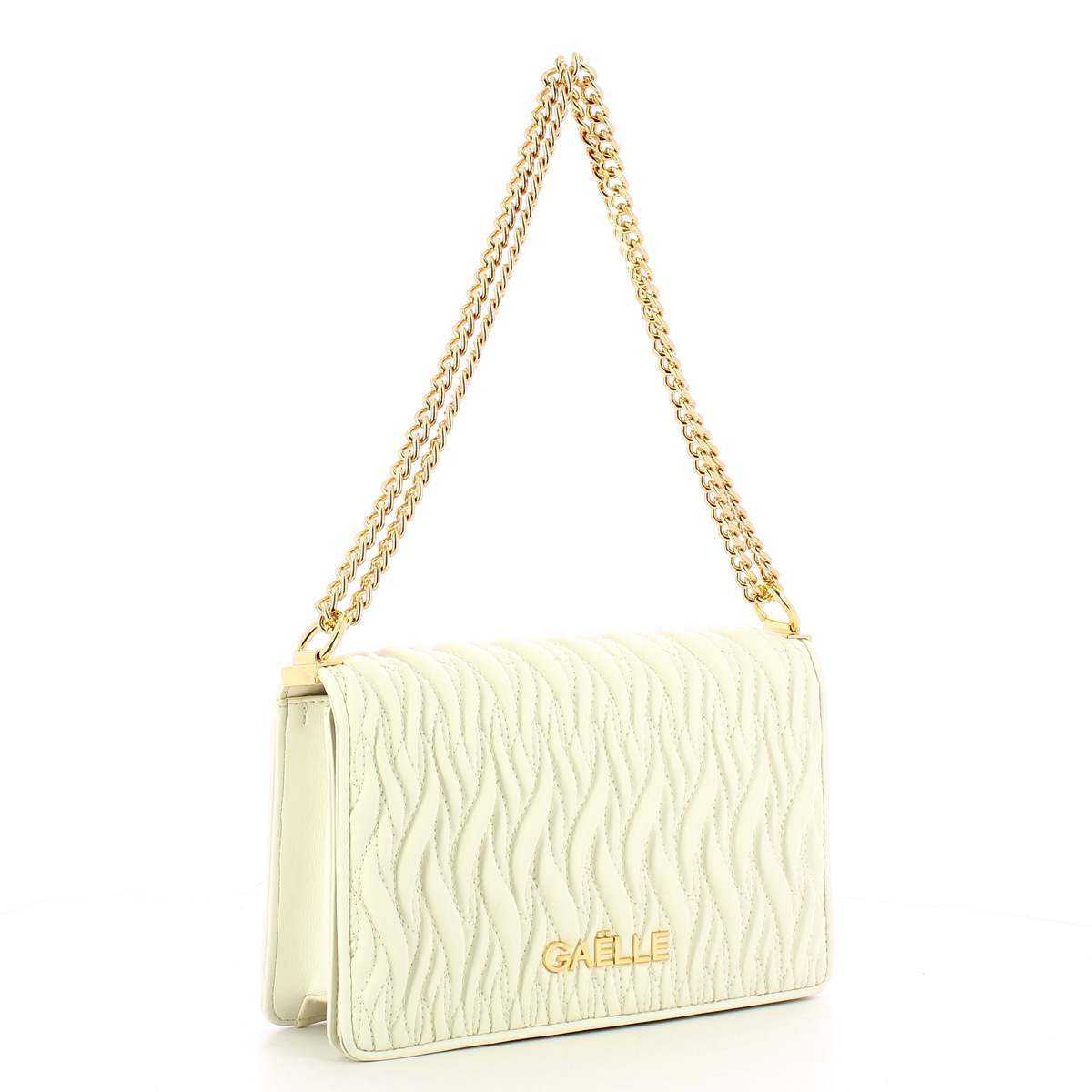 Gaëlle Borsa Reg Shoulder Strap Plissé Bianco - 2 Gaëlle Borsa Reg Shoulder Strap Plissé Bianco - 2