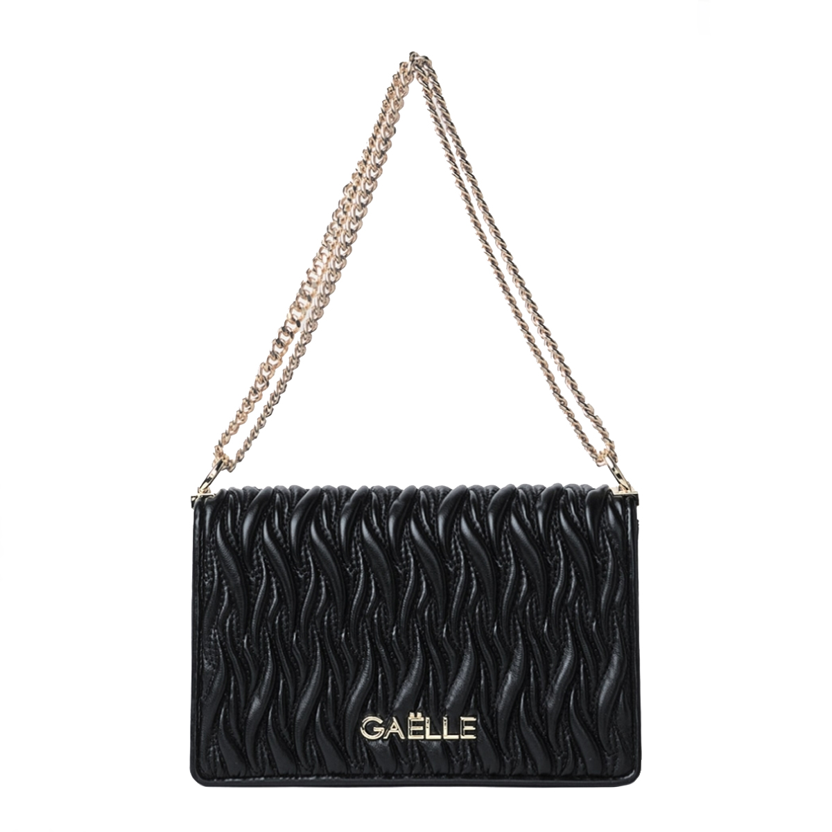Gaëlle Borsa Reg Shoulder Strap Plissé Nero - 1 Gaëlle Borsa Reg Shoulder Strap Plissé Nero - 1