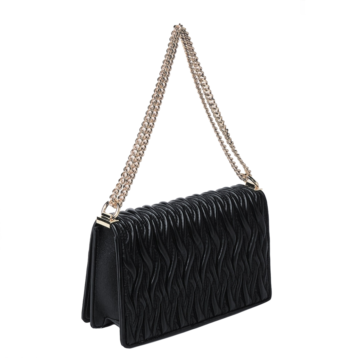 Gaëlle Borsa Reg Shoulder Strap Plissé Nero - 2 Gaëlle Borsa Reg Shoulder Strap Plissé Nero - 2