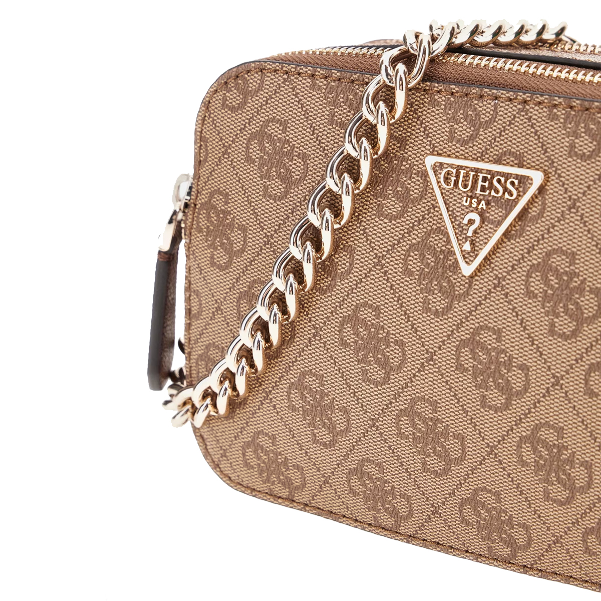 Guess Camera Bag Noelle Latte Logo Brown - 3