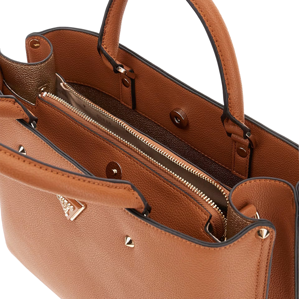 Guess Meridian Cognac Handbag with studs - 4 Guess Meridian Cognac Handbag with studs - 4