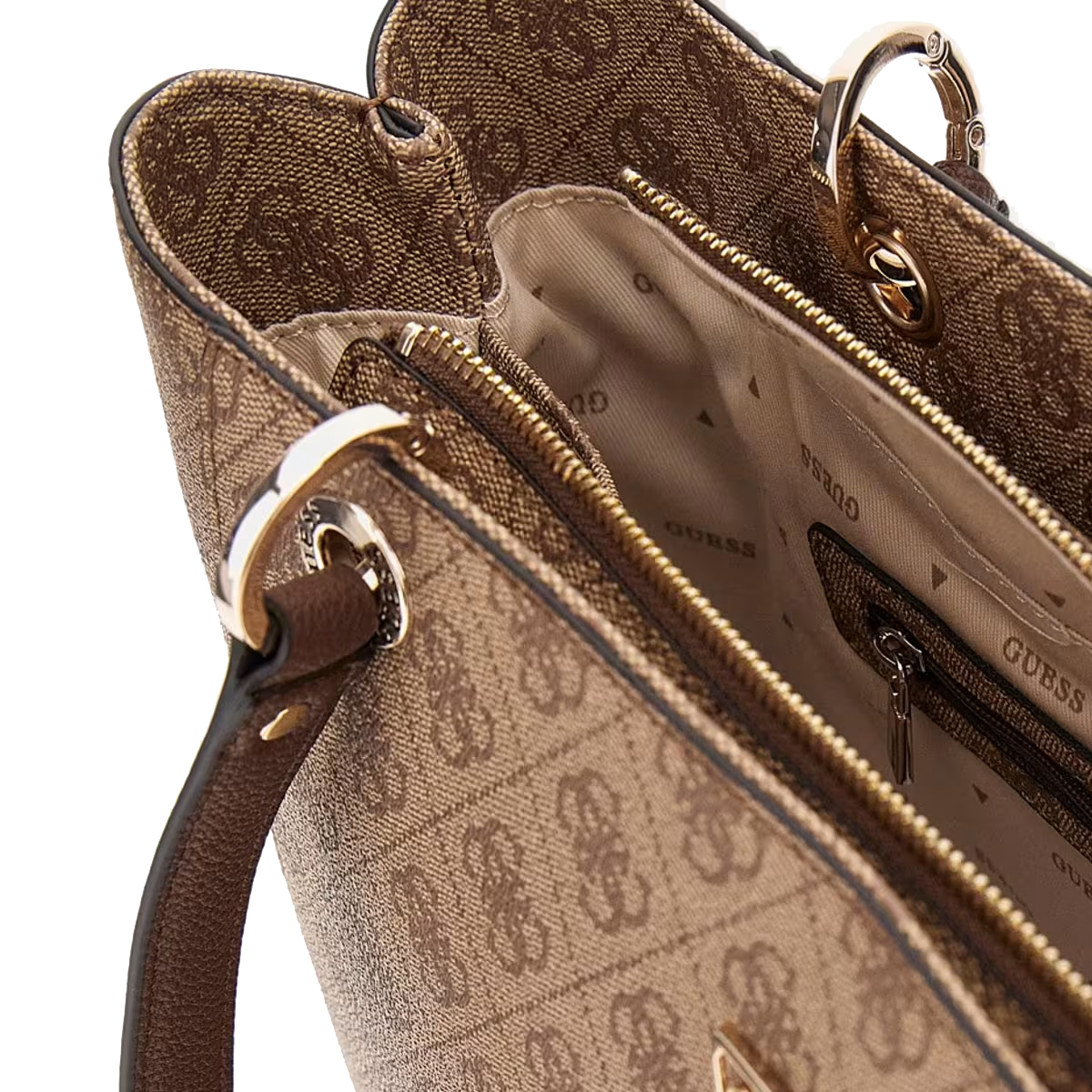 Guess Shopper Noelle Latte Logo Brown - 4 Guess Shopper Noelle Latte Logo Brown - 4