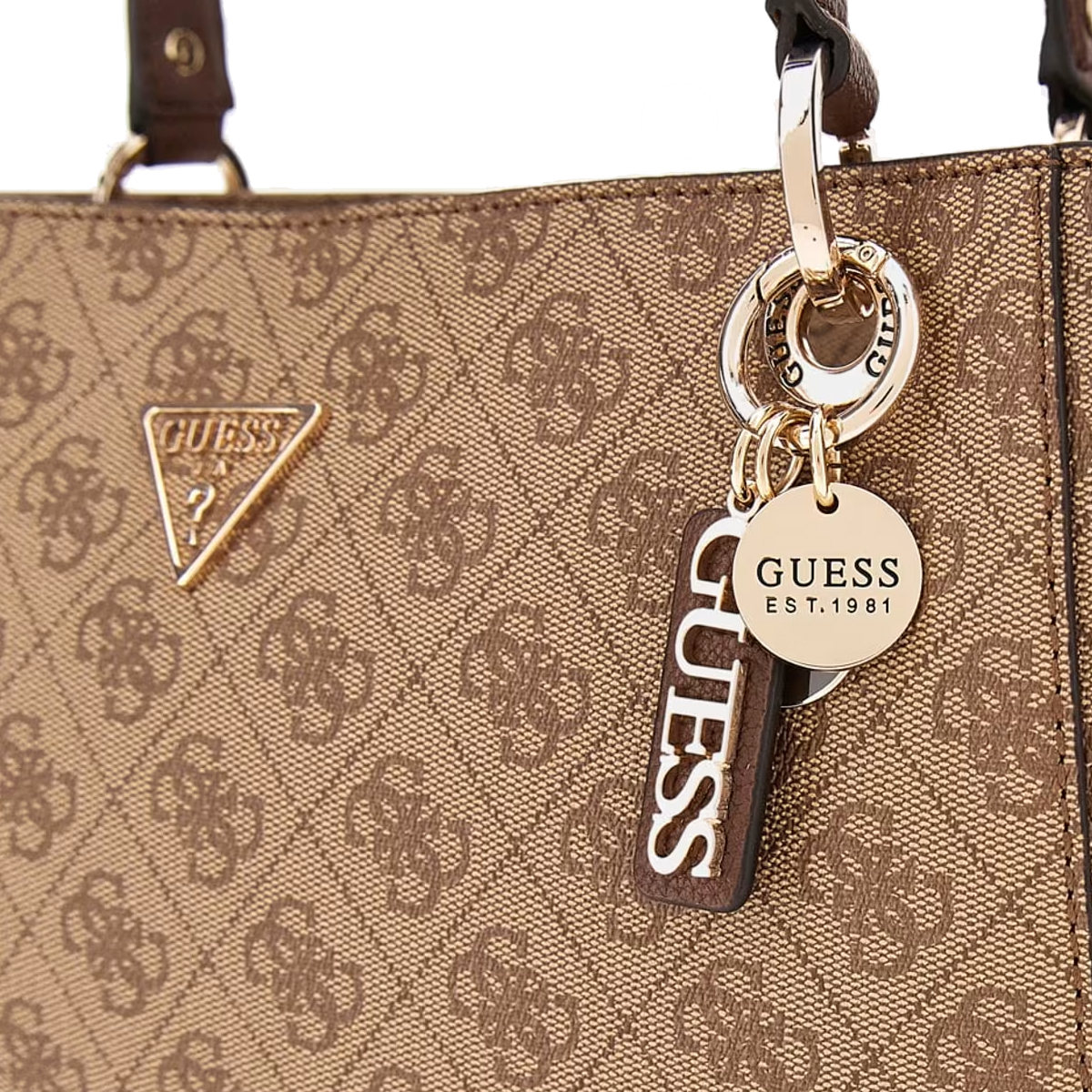 Guess Shopper Noelle Latte Logo Brown - 5 Guess Shopper Noelle Latte Logo Brown - 5