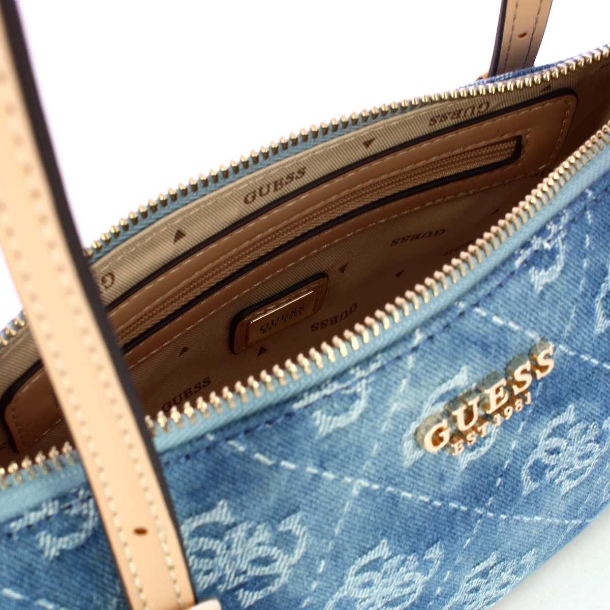 Guess Borsa a spalla Cerelia Mini Denim Logo - 4