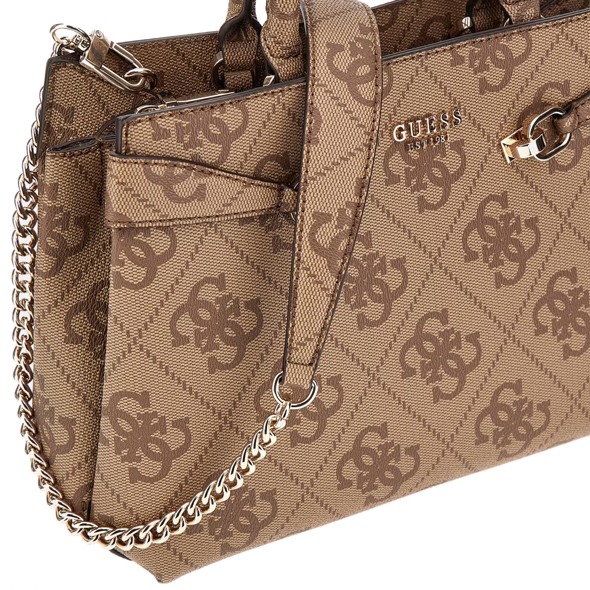 Guess Borsa a mano Lorelei Latte Logo - 5