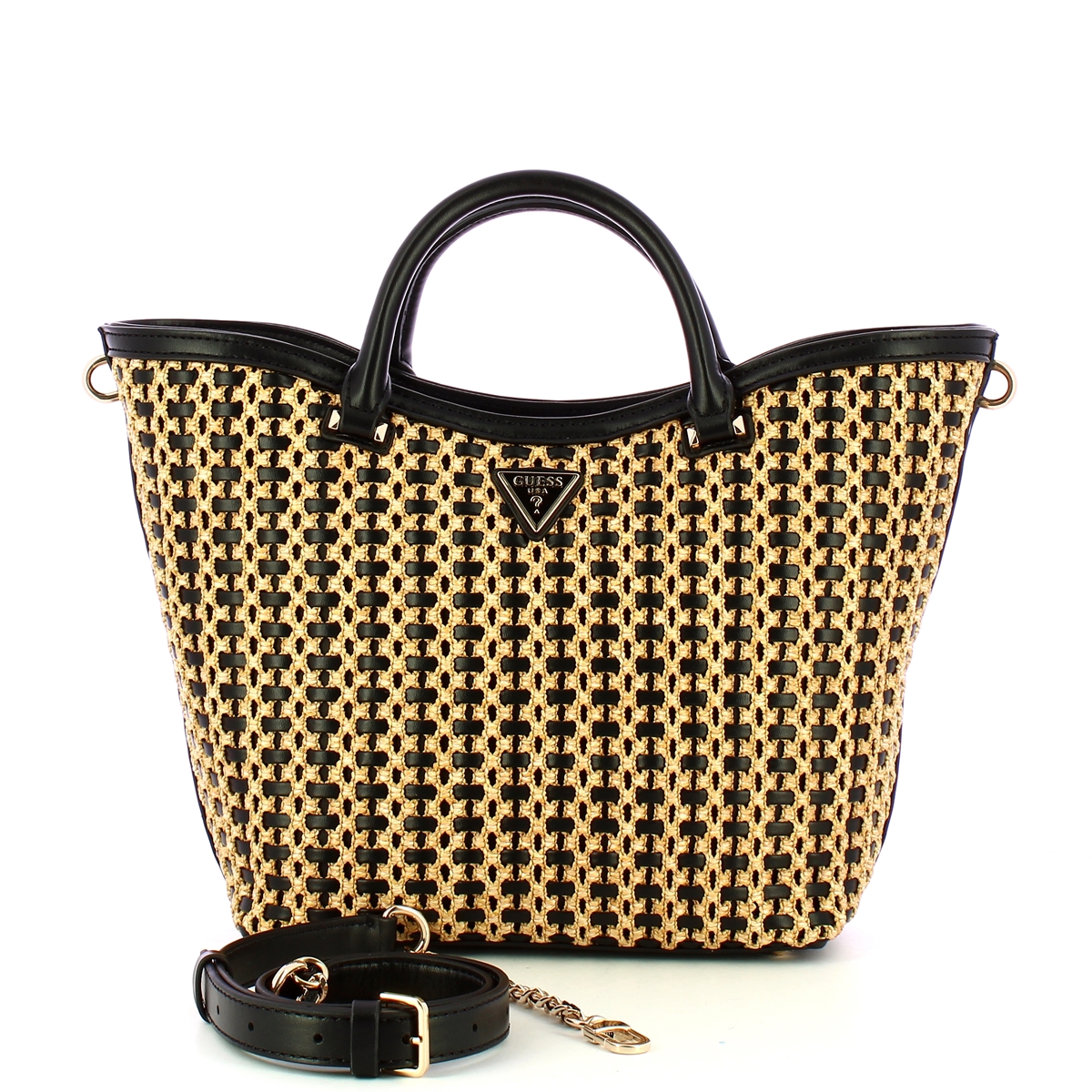 Guess Borsa a mano Atalia Tote Natural Black - 4