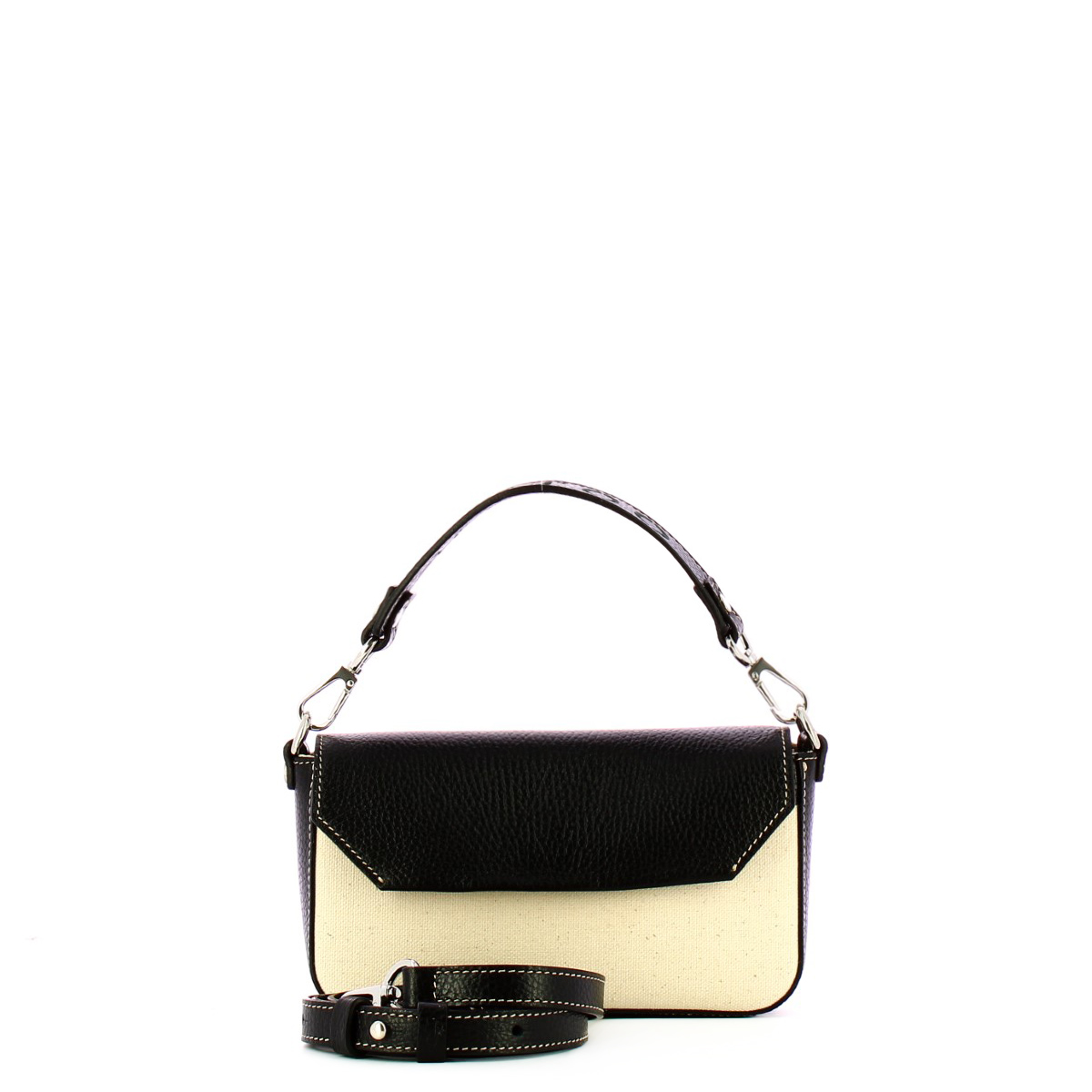 Iuntoo Mini Borsa a mano Essenziale Nero Naturale - 4