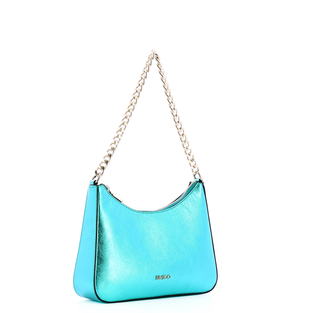 Iuntoo Borsa a spalla Media Eleganza Metallic Acqua - 2 Iuntoo Borsa a spalla Media Eleganza Metallic Acqua - 2