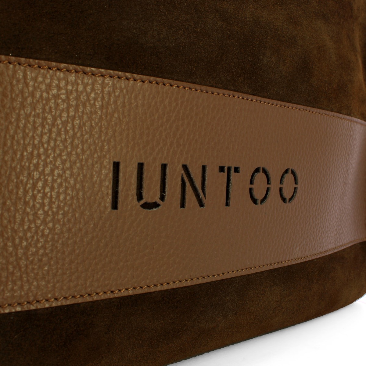 Iuntoo Shopper Grande Camoscio Essenziale Fango - 5