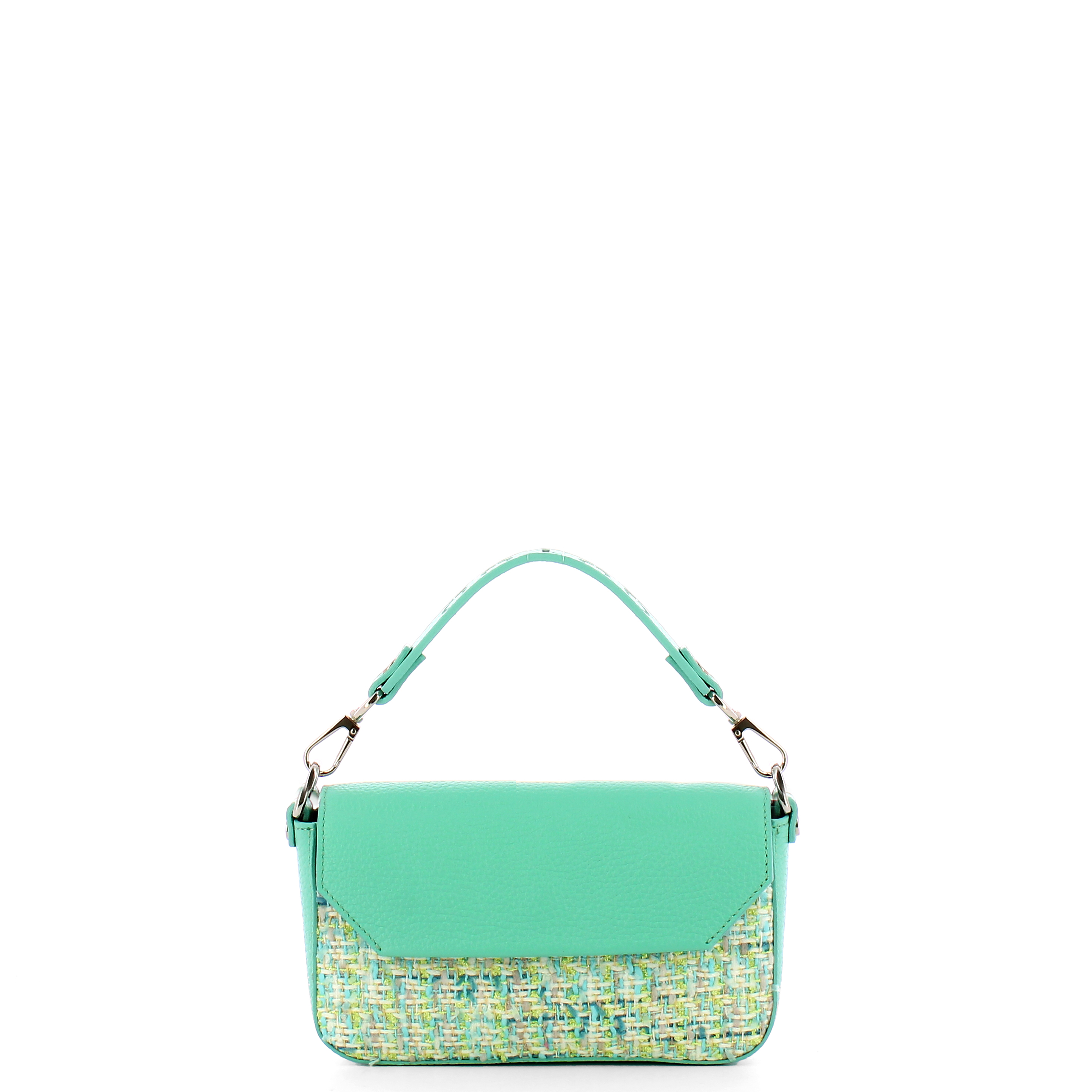 Iuntoo Mini Borsa a mano Essenziale Tweed Azzurro - 1