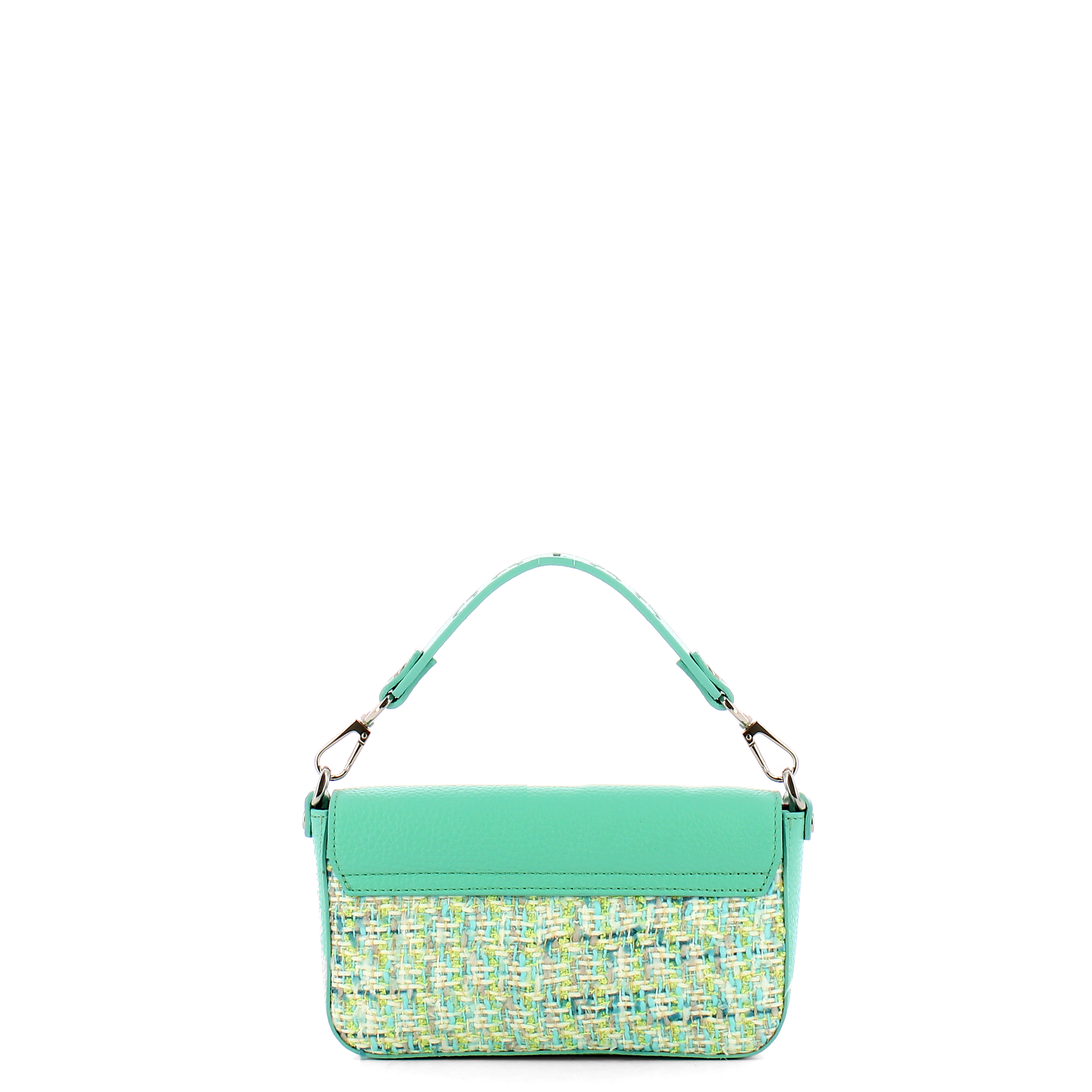 Iuntoo Mini Borsa a mano Essenziale Tweed Azzurro - 3