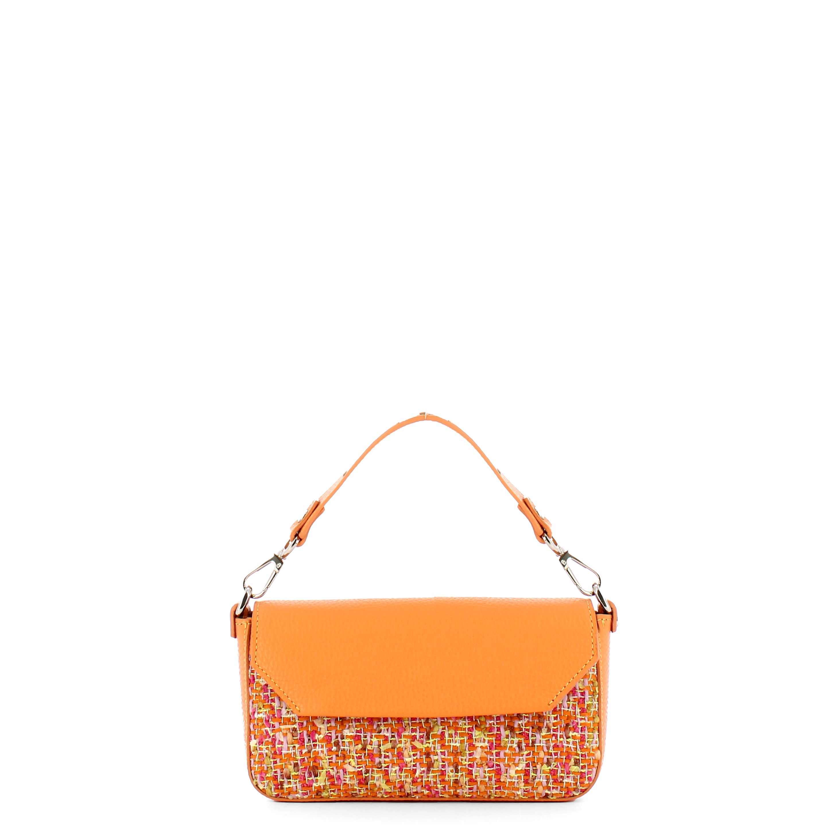 Iuntoo Mini Borsa a mano Essenziale Tweed Arancio - 1