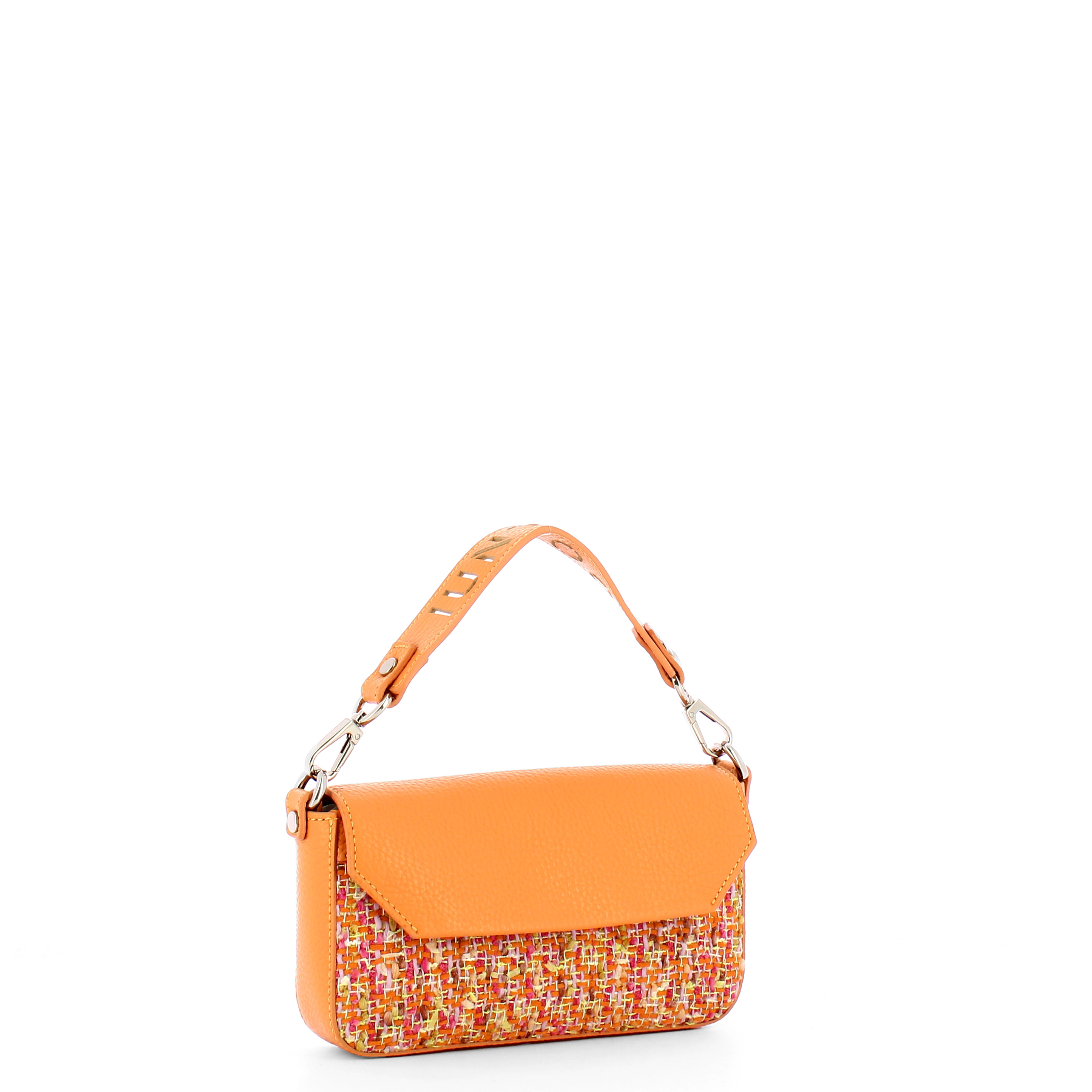Iuntoo Mini Borsa a mano Essenziale Tweed Arancio - 2