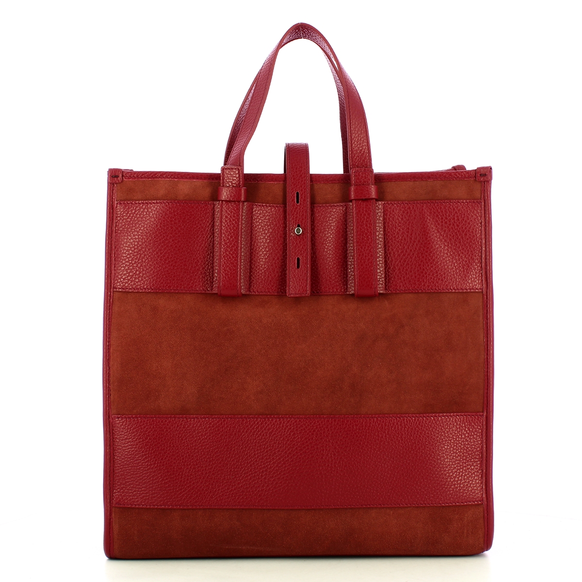 Iuntoo New Tote Grande Bordeaux + Camoscio Bordeaux - 3