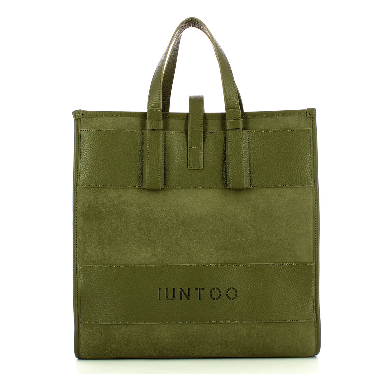 Iuntoo New Tote Grande Verde + Camoscio Verde - 1