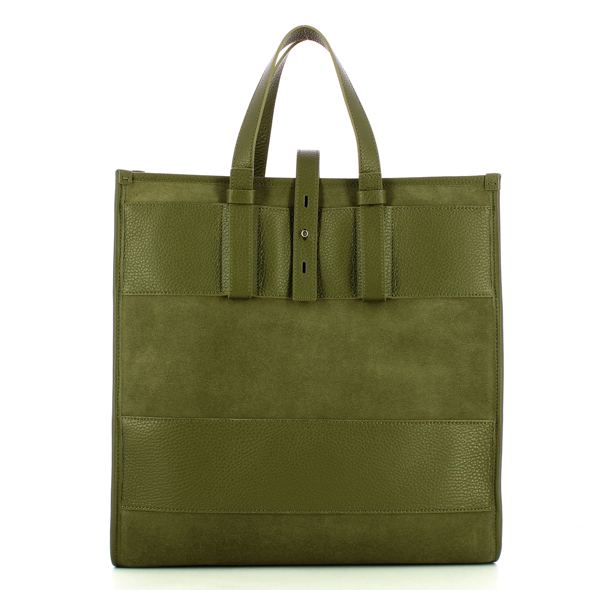 Iuntoo New Tote Grande Verde + Camoscio Verde - 3