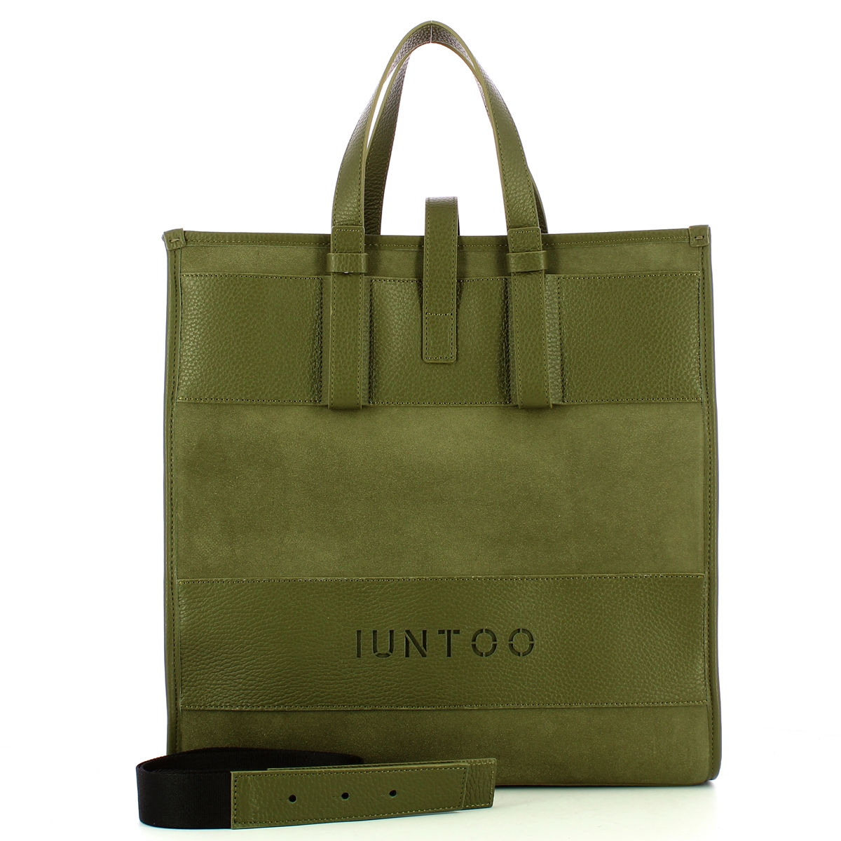 Iuntoo New Tote Grande Verde + Camoscio Verde - 4