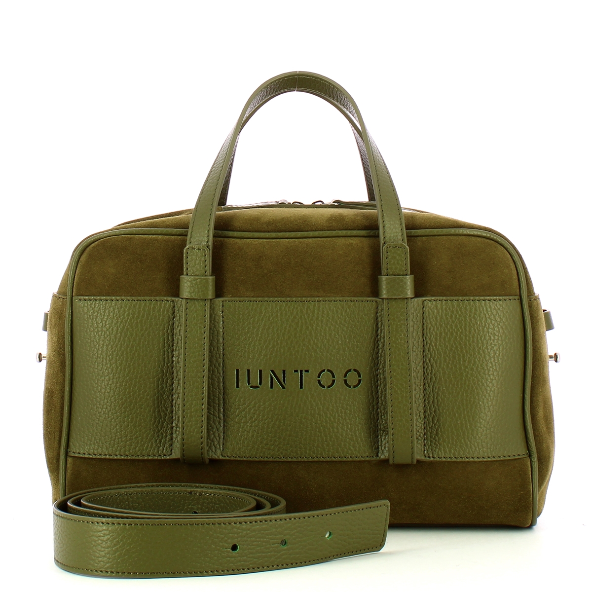 Iuntoo Bauletto Piccolo Camoscio Verde - 4 Iuntoo Bauletto Piccolo Camoscio Verde - 4