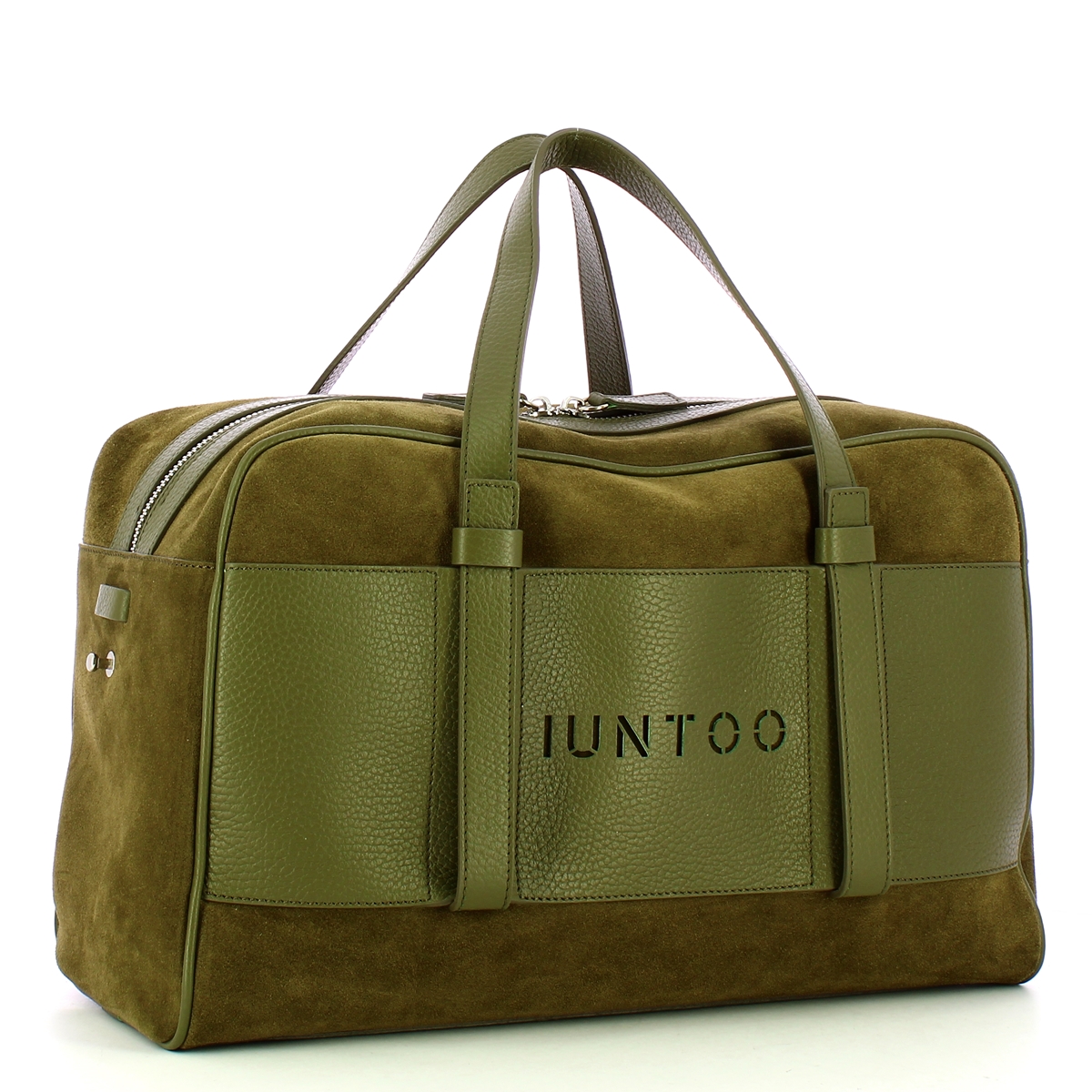 Iuntoo Bauletto Grande Camoscio Verde - 2