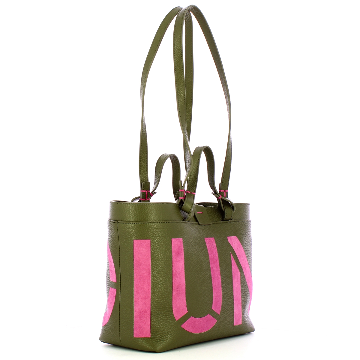 Iuntoo Shopping Piccola Write Verde Fuxia - 2