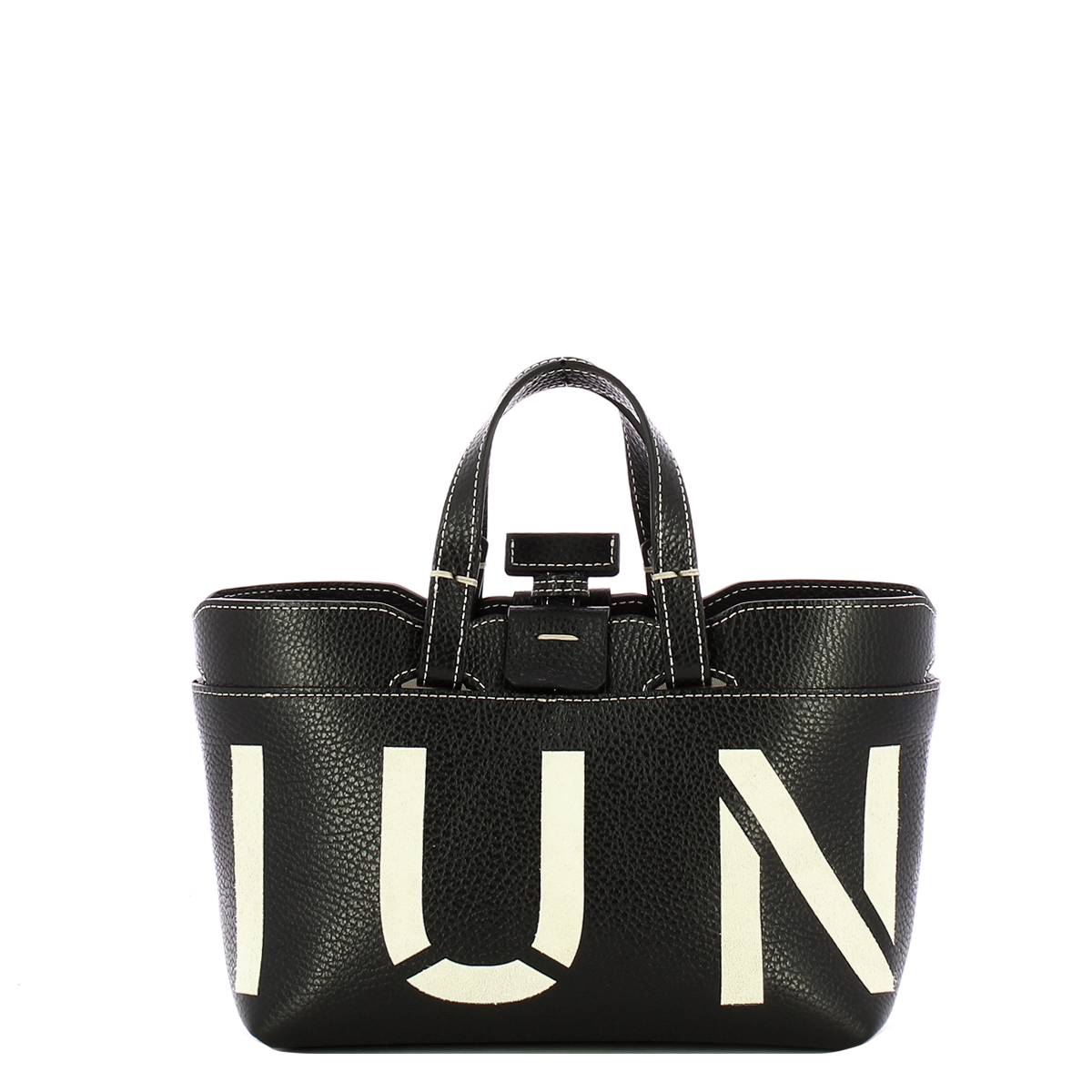 Iuntoo Shopping Sibilla Mini Logo Nero+Panna - 1 Iuntoo Shopping Sibilla Mini Logo Nero+Panna - 1