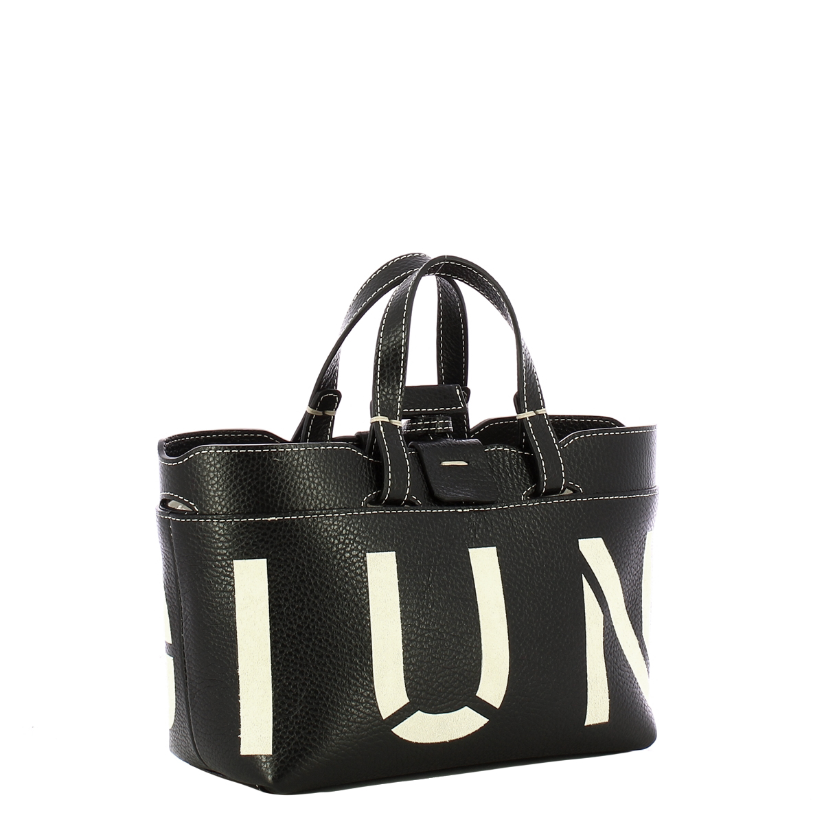 Iuntoo Shopping Sibilla Mini Logo Nero+Panna - 2 Iuntoo Shopping Sibilla Mini Logo Nero+Panna - 2