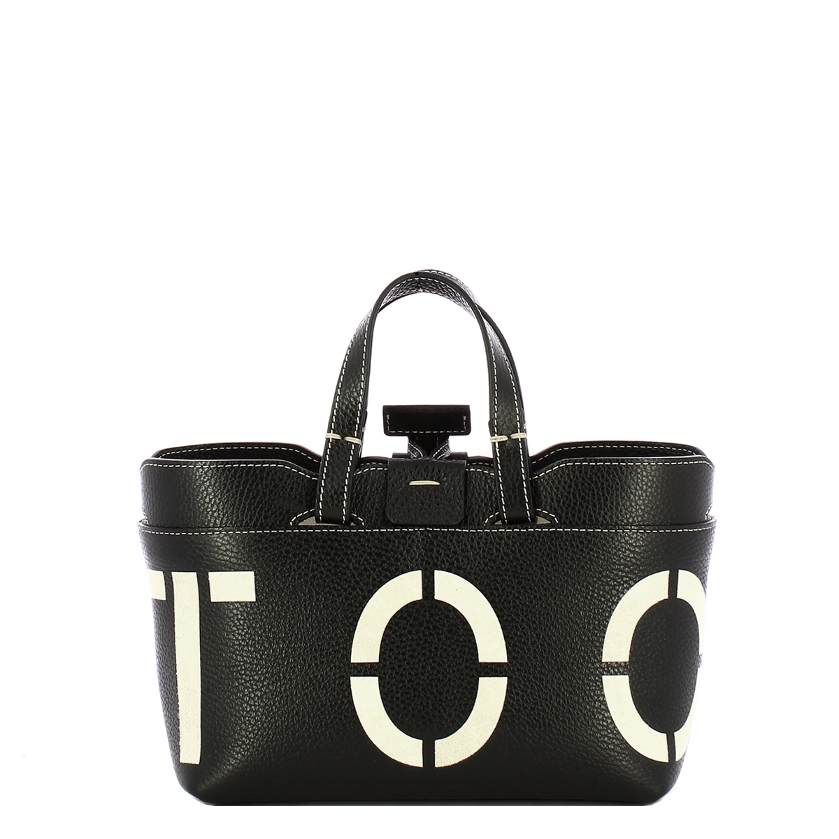 Iuntoo Shopping Sibilla Mini Logo Nero+Panna - 3 Iuntoo Shopping Sibilla Mini Logo Nero+Panna - 3