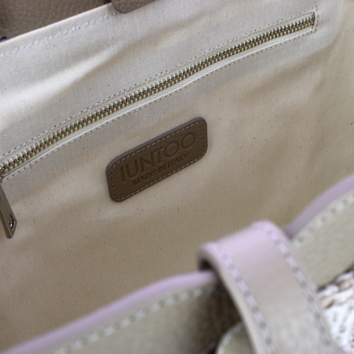 Iuntoo Shopping Sibilla Media Logo Raffia Cappuccino+Cappuccino - 4