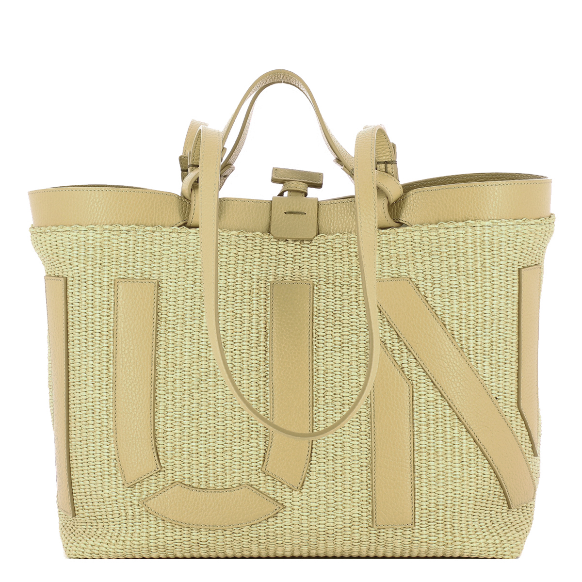 Iuntoo Shopping Sibilla Media Logo Raffia Naturale+Cammello - 1 Iuntoo Shopping Sibilla Media Logo Raffia Naturale+Cammello - 1