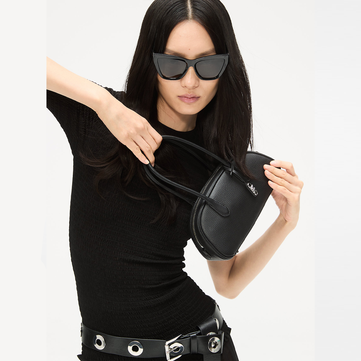 Michael Kors Borsa a mano Lulu Small Black - 4
