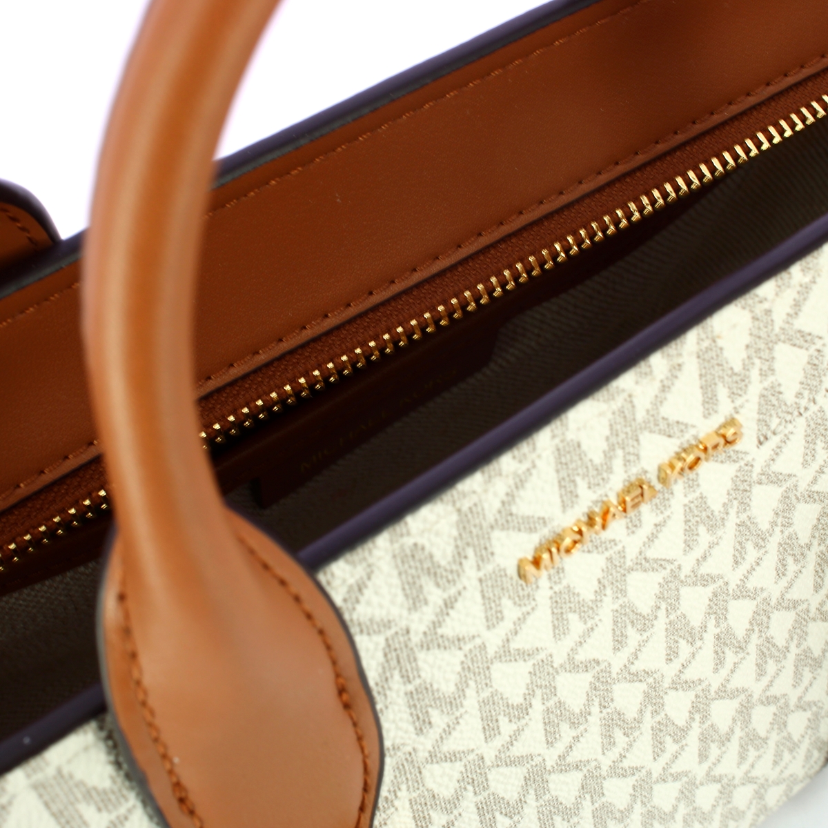 Michael Kors Borsa a mano Moore Small Vanilla/Acorn - 5